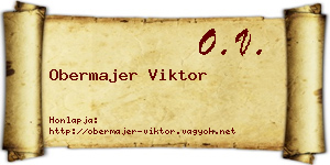 Obermajer Viktor névjegykártya