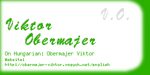 viktor obermajer business card